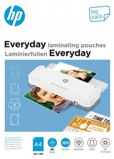 slomart HP vsakodnevna laminirna folija A4, 100 kosov, debelina vrečke max 80 µm, hitra dostava v 24 urah