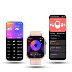 slomart Pametna ura Manta Revo Gold z merilnikom srčnega utripa in sledenjem aktivnosti, vodoodporna, IP67, OLED zaslon
