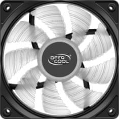 DEEPCOOL Računalniški ventilator DeepCool RF120R, 12 cm, črn, prozoren, rdeče osvetlitev, hidro ležaje, 1300 RPM