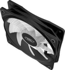 DEEPCOOL Računalniški ventilator DeepCool RF120R, 12 cm, črn, prozoren, rdeče osvetlitev, hidro ležaje, 1300 RPM