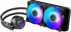 MSI MSI MAG CORELIQUID 240R V2 AIO hladilnik z vodnim hlajenjem za CPU, 2 ventilatorja, RGB osvetlitev, črna barva