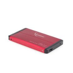 Gembird Gembird EE2-U3S-2-R 2.5" HDD ohišje, rdeče, aluminijasto, USB 3.2 Gen 1, podpira 1 disk, RoHS skladno