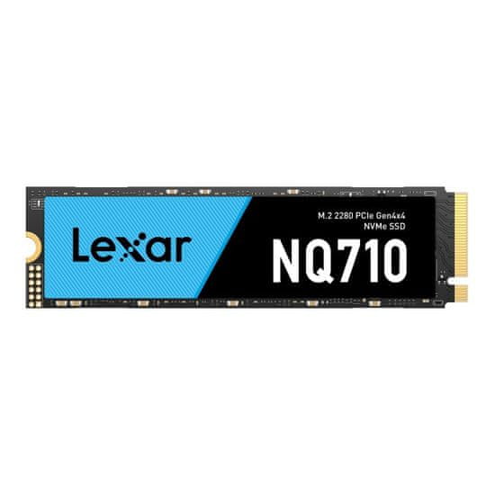 Lexar Lexar NQ710 500GB M.2 PCIe Gen4x4 NVMe SSD za PC in prenosnike, 4400 MB/s branje, 1700 MB/s pisanje, vibracijam odporen