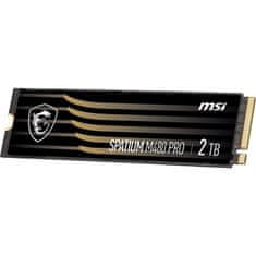 MSI MSI SPATIUM M480 PRO 2TB NVMe M.2 PCIe 4.0 SSD - Visoka hitrost do 7400 MB/s, 3D NAND, MTBF 1.600.000 ur