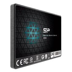 Silicon Power SSD Silicon Power Slim S55, 240 GB, 2.5", SATA III, TLC, 550 MB/s, odporen na šok in vibracije, RoHS, CE, FCC