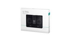 DEEPCOOL Globoko hlajenje prenosnika DeepCool U PAL, 39,6 cm (15,6"), črna, 2 ventilatorja, 1000 RPM, USB napajanje