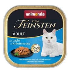 Animonda ANIMONDA Vom Feinsten Mokra hrana za mačke z lososom v zeliščni omaki - 100g, brez sladkorja, brez glutena, za odrasle mačke