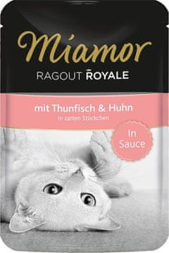 Miamor Miamor Royal Ragout v omaki Tuna in piščanec za mačke - mokra hrana za odrasle mačke, 100 g