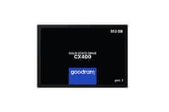 GoodRam SSD Goodram CX400 gen.2 512 GB 2,5" SATA III, 3D TLC NAND, 550 MB/s branje, 500 MB/s pisanje, MTBF 2.000.000 h