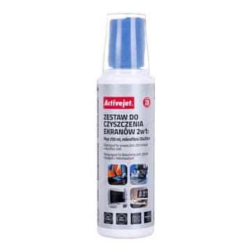 ActiveJet Activejet AOC-269 komplet za čiščenje zaslonov 2v1 (250ml + krpa 20x20cm)