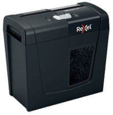 Rexel Papirni uničevalec Rexel Secure X6, križno uničenje, 70 dB, črn, zmogljivost 6 listov, varnostni nivo P-4