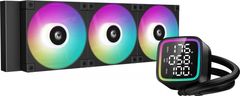 DEEPCOOL DeepCool LD360 All-in-One vodno hlajenje procesorja, črno, 3 ventilatorji, LED osvetlitev, 12 cm