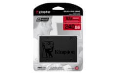 Kingston Kingston A400 2.5" SSD 240 GB, SATA III, TLC - Visoka hitrost branja 500 MB/s, odporen na udarce in vibracije, idealen za PC/Laptop