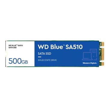WD Western Digital Blue SA510 500 GB M.2 SSD, Serial ATA III, visoka hitrost branja in pisanja za PC in prenosnike