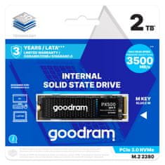 GoodRam Goodram PX500 GEN.3 SSD 2,05 TB M.2 PCIe 3.0 NVMe 3D NAND za PC/Laptop, hitrost branja do 3500 MB/s