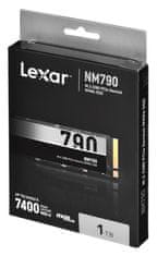 Lexar Lexar NM790 M.2 1 TB PCIe 4.0 SLC NVMe SSD - Visoke hitrosti branja in pisanja, zanesljivost in dolga garancija 5 let