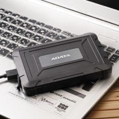 slomart ADATA ED600 črna ohišje za HDD/SSD 2.5", zaščita IP54, USB 3.2, podporni sistemi Windows, Mac in Linux