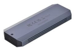 slomart Srebrna M.2 SSD ohišje Patriot Memory VXD, USB 3.2 Gen 2, do 2 TB, NVMe, vključuje kabel in izvijač, CE/FCC/RoHS