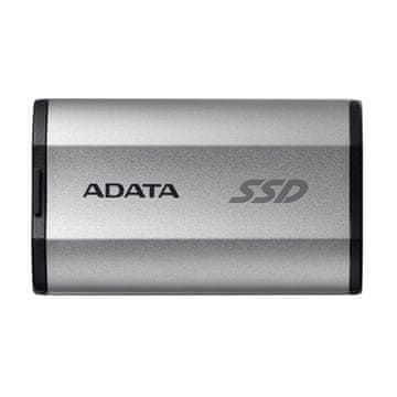 slomart ADATA SD810 1 TB Zunanji SSD, vodoodporen in prašnosleden, USB 3.2 Gen 2x2, črn/srebrn, 5-letna garancija