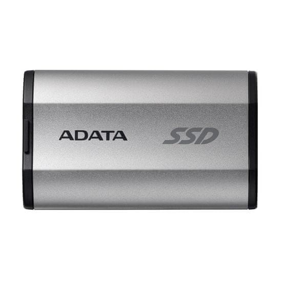 slomart ADATA SD810 2 TB Zunanji SSD, Črn/Srebrn, Vodoodporen in Prahotesen, USB 3.2 Gen 2x2, 5-letna Garancija