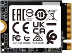 slomart ADATA SSD GAMMIX S55 1TB Gen 4x4 M.2 2230 - Visoke hitrosti branja do 5000 MB/s in pisanja do 3700 MB/s