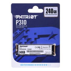 slomart SSD Patriot P310 240GB M.2 2280 NVMe - Visoka hitrost branja in pisanja, zanesljivost za PC uporabnike.