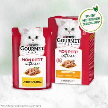 Gourmet GOURMET Mon Petit Poultry Mix - mokra hrana za mačke, piščanec, račja, puranja, 6 x 50 g