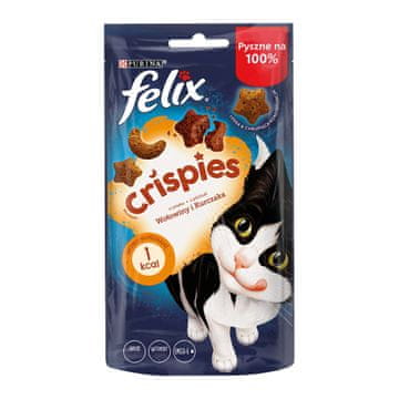 Felix FELIX Crispies Govedina, Piščanec - suha hrana za mačke - 45 g