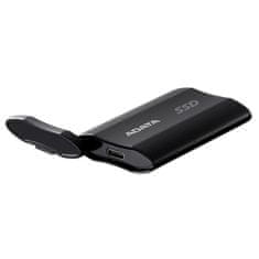 slomart ADATA SD810 2 TB USB Type-C SSD, vodoodporen, prahoodporen, hitrosti branja in pisanja do 2000 MB/s, črn.