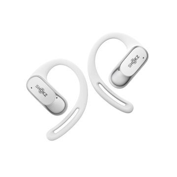 SHOKZ SHOKZ OpenFit Air - Brezžične slušalke v bele barvi za klice, glasbo, šport in vsakodnevno uporabo