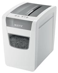 Leitz Leitz IQ Slim P-4 uničevalec dokumentov, križno uničevanje, 22 cm, bel, 10 listov, anti-zamašitev, 23 L koš.