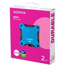 slomart ADATA SSD DISK SD620 2TB USB 3.2 Gen 2, Modra, Hitrost branja 520 MB/s, Hitrost pisanja 460 MB/s, Kompatibilen z več sistemi