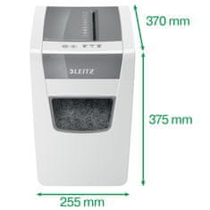 Leitz Leitz IQ Slim P-4 uničevalec dokumentov, križno uničevanje, 22 cm, bel, 10 listov, anti-zamašitev, 23 L koš.
