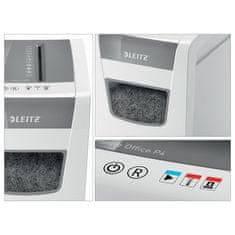 Leitz Leitz IQ Slim P-4 uničevalec dokumentov, križno uničevanje, 22 cm, bel, 10 listov, anti-zamašitev, 23 L koš.