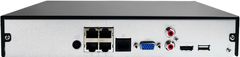 Dahua Omrežni videorekorder EZ-IP EZN-104E1-P4, črn, 4-kanalni, podpora H.265, 8 MP, 8 TB, PoE, HDMI, CE/FCC sertificiran