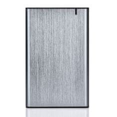 Gembird GEMBIRD EE2-U3S-6 2.5" HDD/SSD ohišje z USB Type-C 3.1, aluminijasto, sivo, CE in RoHS skladno