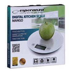 Esperanza Elektronska kuhinjska tehtnica Esperanza EKS003W, bele barve, z LCD zaslonom in kapaciteto do 5 kg, visoka natančnost.