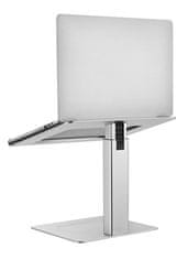 Gembird Stojalo za prenosnik Gembird NBS-D1-02, srebrno, 39.6 cm (15.6"), nastavljivo, aluminij in silikon, max. teža 5 kg
