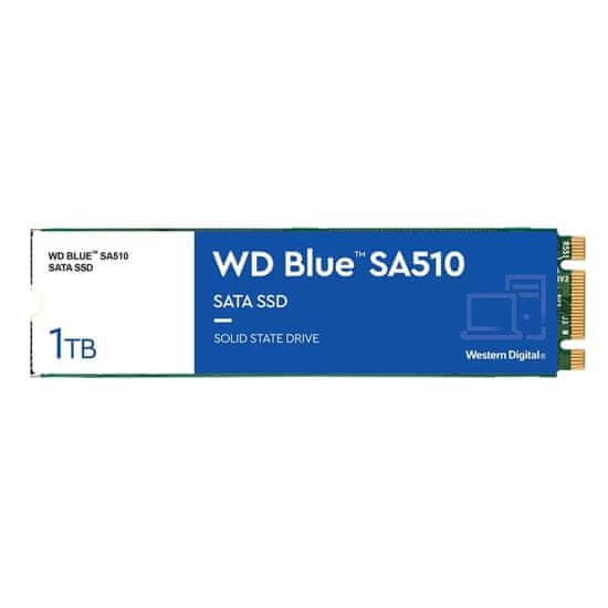 WD Western Digital Blue SA510 1 TB M.2 SSD, Serial ATA III, visoka hitrost branja in pisanja za PC in prenosne računalnike