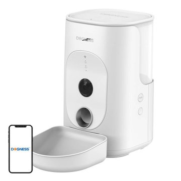 Dogness Dogness F15 WiFi 4L pametni dozirnik hrane s kamero s plastično posodo (bela)