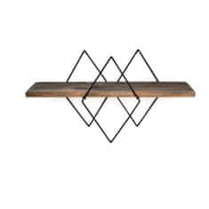 Woody Fashion Dekorativna lesena stenska polica, WR033