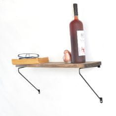 Woody Fashion Dekorativna lesena stenska polica, WR038