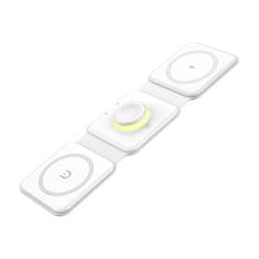 Essager Magnetno indukcijski polnilec, Essager, EWXCX3-NMC02, 3v1, 15W (bel)