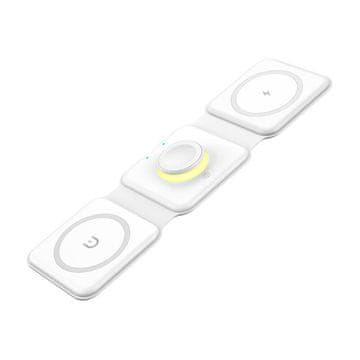 Essager Magnetno indukcijski polnilec, Essager, EWXCX3-NMC02, 3v1, 15W (bel)