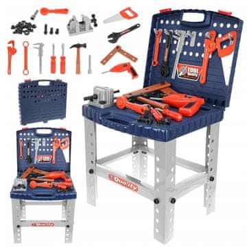 Kruzzel Set baterijskega orodja za otroke s kovčkom vrtalnikom in delovno mizo