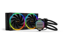 Be quiet! be quiet! Pure Loop 2 FX 280mm AIO vodno hlajenje s 2 ventilatorjema, črno, LED osvetlitev, podpira večino procesorskih socketov
