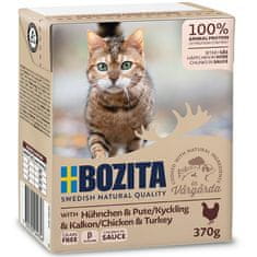 Bozita Bozita mokra hrana za mačke, puran in piščanec, brez žitaric, 370 g, za odrasle mačke z dodanimi vitamini