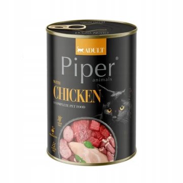 DOLINA NOTECI PIPER mokra hrana za mačke z piščancem - brez žit in glutena, 400g, idealna za odrasle mačke vseh pasem