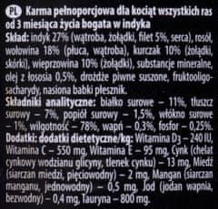 DOLINA NOTECI Dolina Noteci Premium Junior mokra hrana za mačke s puranom - 400 g, brez konzervansov, za zdravje in rast mačkov.