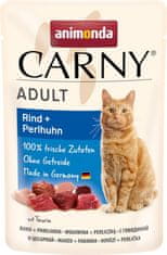 Animonda ANIMONDA Carny odrasla mačja hrana, govedina in prepelica v sachetu, brez žitaric, 85 g